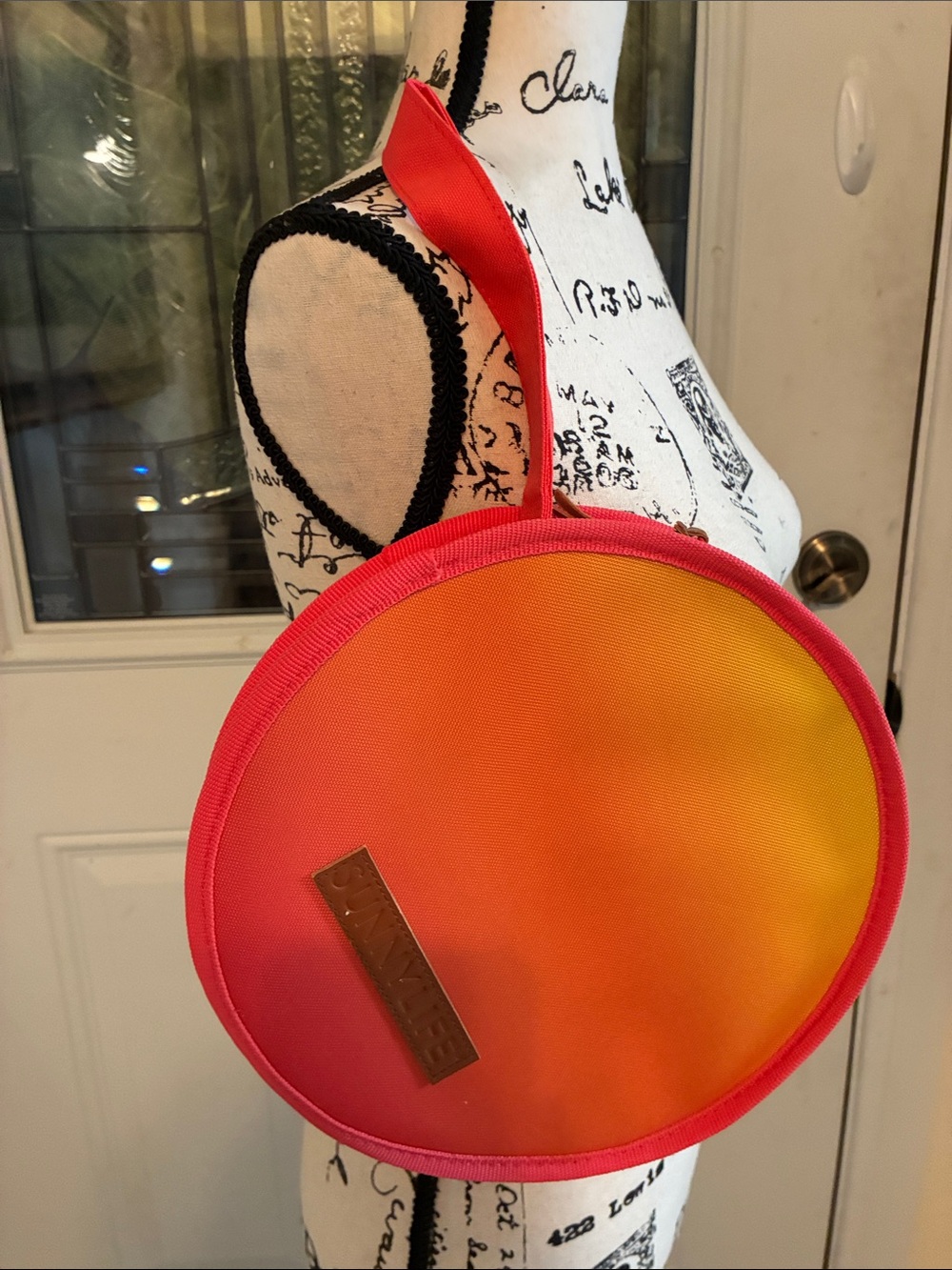 Sunnylife Round Wristlet in Orange, Pink & Yellow Gradient